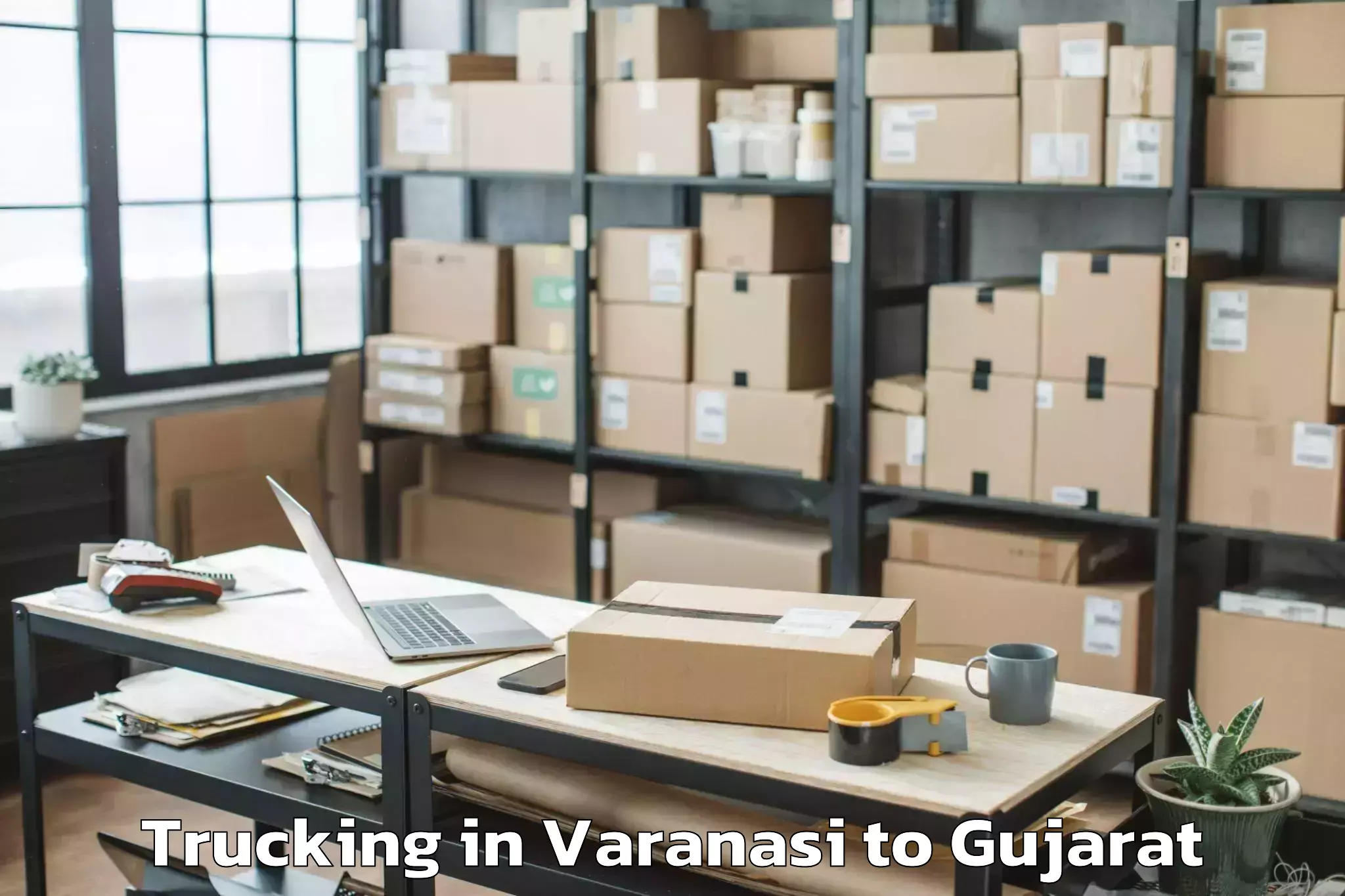 Book Varanasi to Bardoli Trucking Online